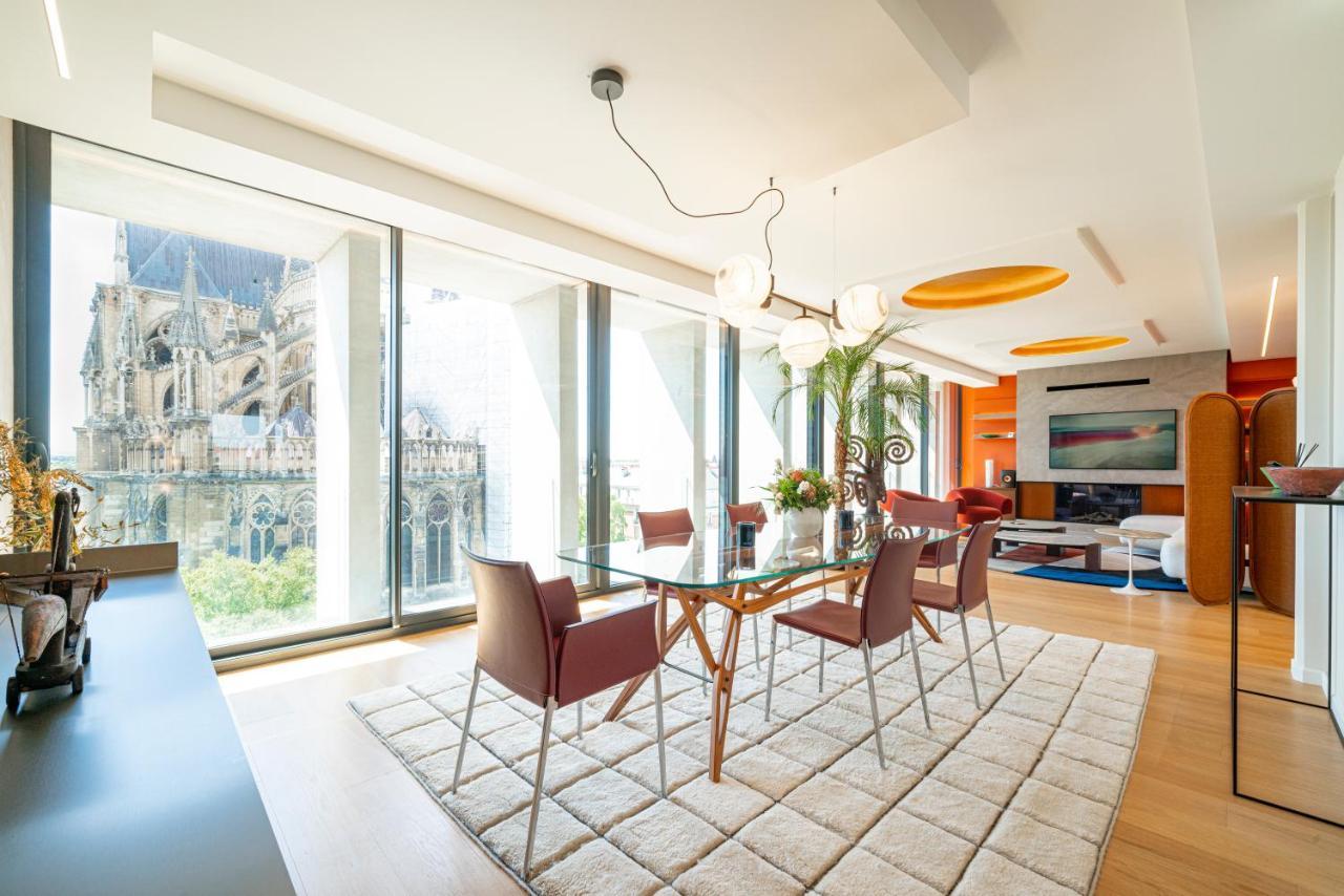 Les Suites 7 Anges - Parking, Vue Cathedrale & Centre Historique Reims Exterior photo